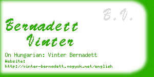 bernadett vinter business card